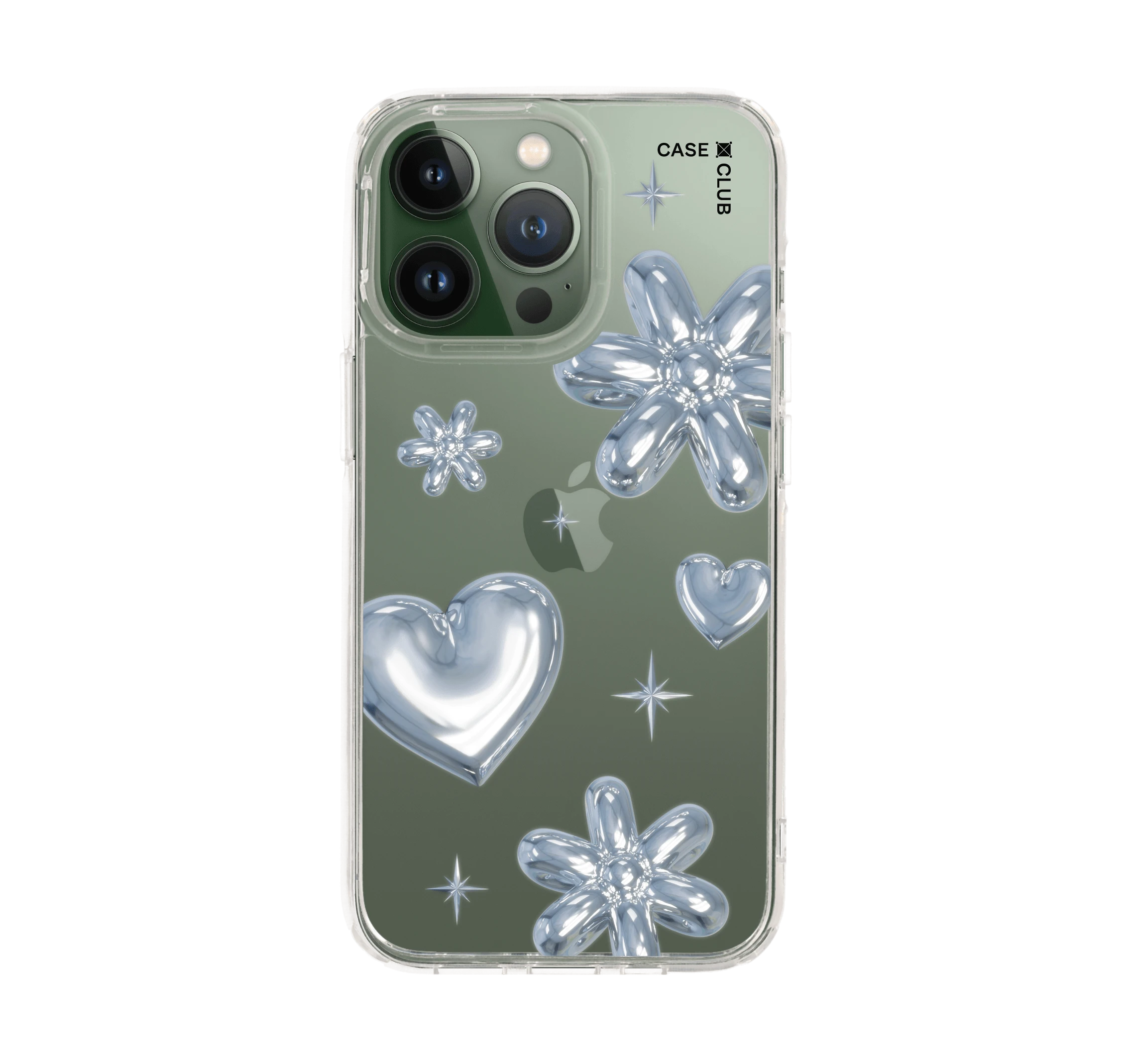 flower & heart metallic balloons